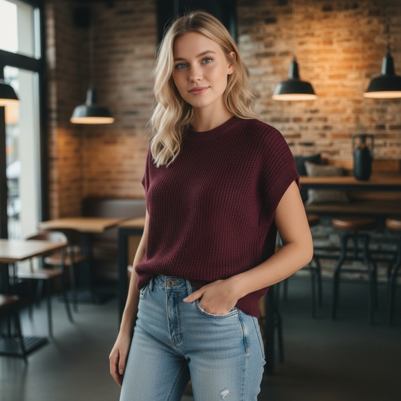 Ann Taylor Sweater Chunky Shaker Knit Sweater Size Large NWOT $98 Retail - Picture 9 of 10